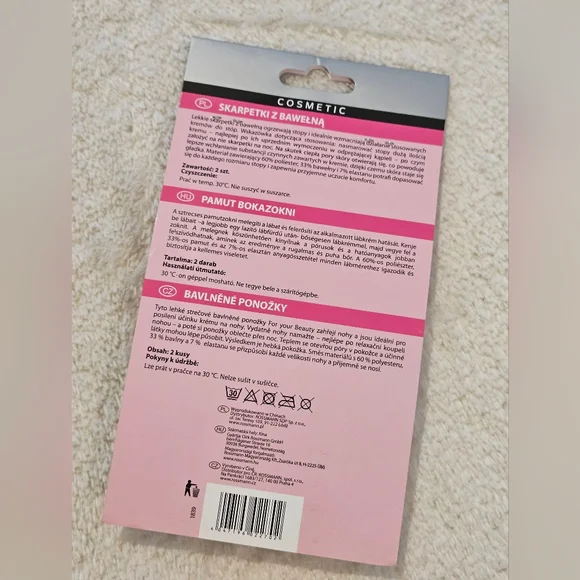 NWT 100% Cotton Socks For Foot Cream Or Mask Application - Picture 4 of 4